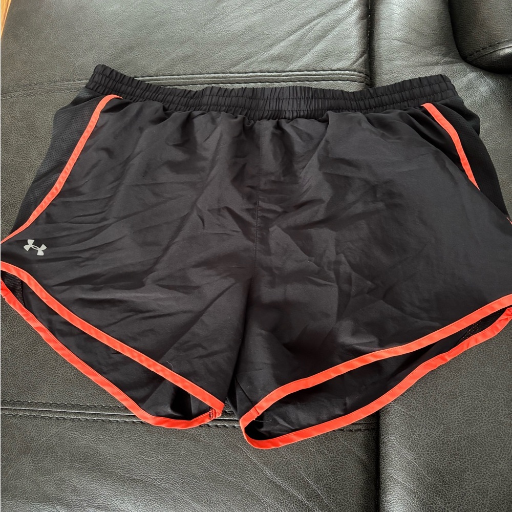 Under Armour Women's Athletic Shorts Black with Red Trim